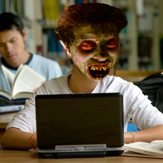 Student accessing MetroConnect